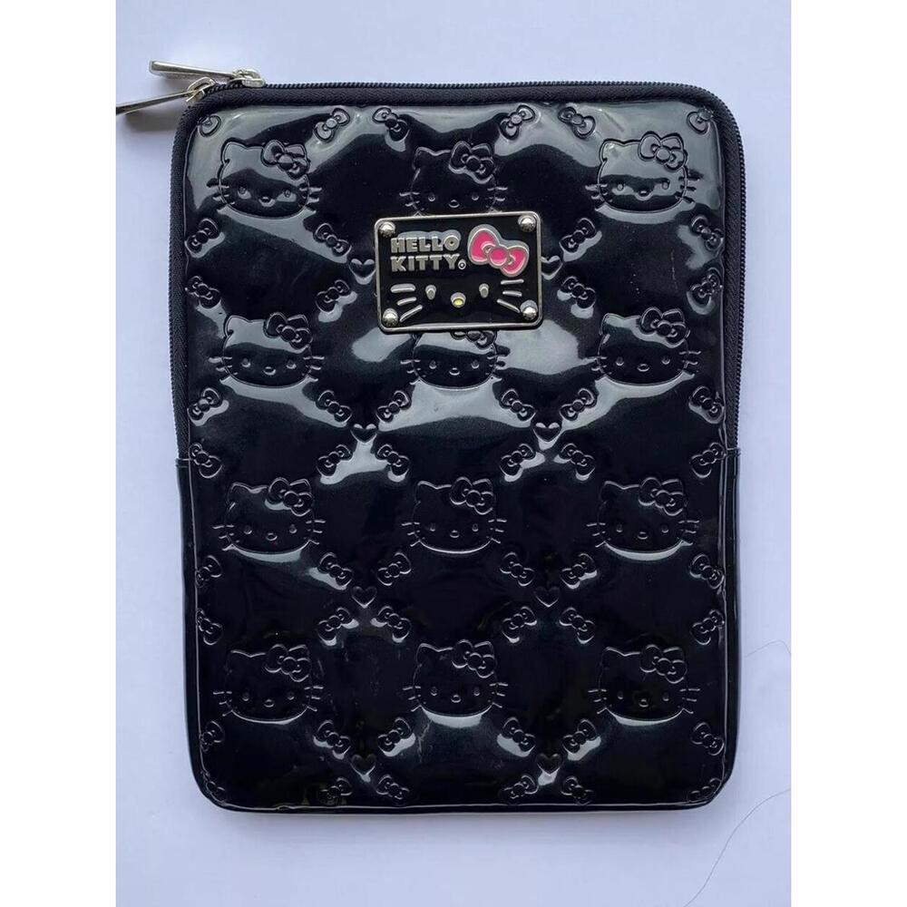 2012 Sanrio Hello Kitty x Loungefly iPad Tablet Case Black Vinyl w Pink Interior